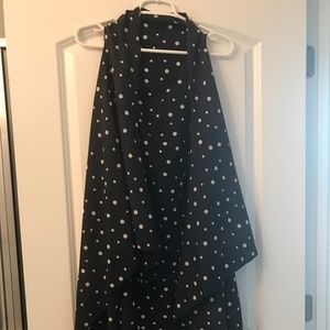 Black Polka Dot Cover Up or Topper